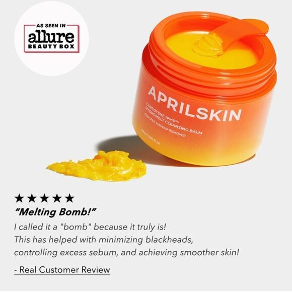 APRILSKIN Carrotene IPMP Hydromelt Cleansing Balm remove makeup helps acne prone - Picture 8 of 10